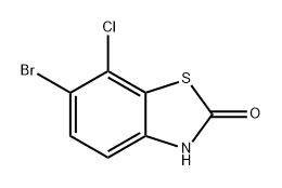 6-溴-7-氯苯并[D]噻唑-2(3H)-酮 结构式