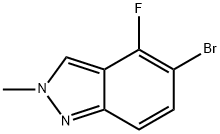 5-溴-4-氟-2-甲基-2H-吲唑 结构式