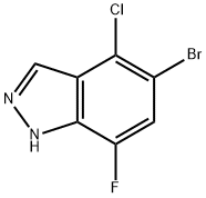 5-溴-4-氯-7-氟-1H-吲唑 结构式