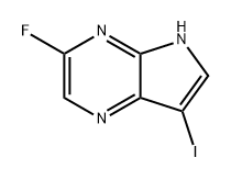 3-氟-7-碘-5H-吡咯并[2,3-B]吡嗪 结构式