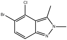 5-溴-4-氯-2,3-二甲基-2H-吲唑 结构式