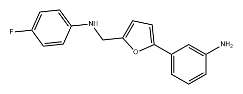 2-Furanmethanamine, 5-(3-aminophenyl)-N-(4-fluorophenyl)- 结构式