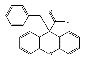 9H-Xanthene-9-carboxylic acid, 9-(phenylmethyl)- 结构式