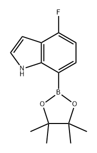 4-氟-7-(4,4,5,5-四甲基-1,3,2-二噁硼烷-2-基)-1H-吲哚 结构式