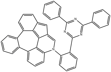 3H-3-Azadibenzo[g,ij]naphth[2,1,8-cde]azulene, 3-[2-(4,6-diphenyl-1,3,5-triazin-2-yl)phenyl]- 结构式