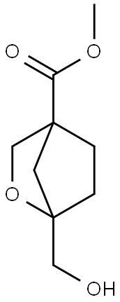 2-Oxabicyclo[2.2.1]heptane-4-carboxylic acid, 1-(hydroxymethyl)-, methyl ester 结构式