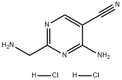 4-氨基-2-(氨甲基)-5-嘧啶腈盐酸盐(1:2) 结构式