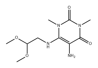 2,4(1H,3H)-Pyrimidinedione, 5-amino-6-[(2,2-dimethoxyethyl)amino]-1,3-dimethyl- 结构式