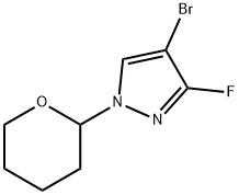 4-溴-3-氟-1-四氢呋喃-2-基吡唑 结构式