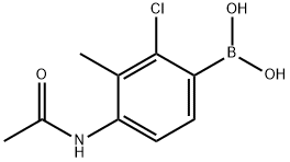 4-Acetamido-2-chloro-3-methylphenylboronic acid 结构式