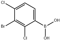 (3-溴-2,4-二氯苯基)硼酸 结构式