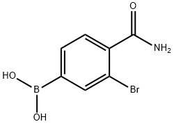 3-Bromo-4-carbamoylphenylboronic acid 结构式