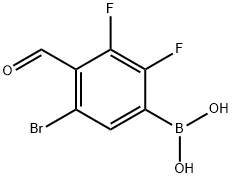 5-Bromo-2,3-difluoro-4-formylphenylboronic acid 结构式