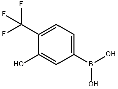 ((3-hydroxy-4-(trifluoroMethyl)phenyl)boronic acid 结构式