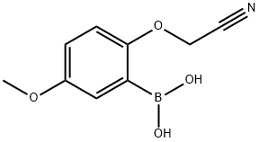 2-(Cyanomethoxy)-5-methoxyphenyl]boronic acid 结构式