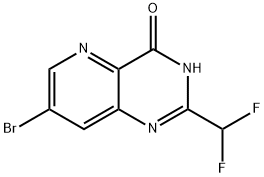 7-溴-2-(二氟甲基)嘧啶[3,2-D]嘧啶-4(3H)-酮 结构式