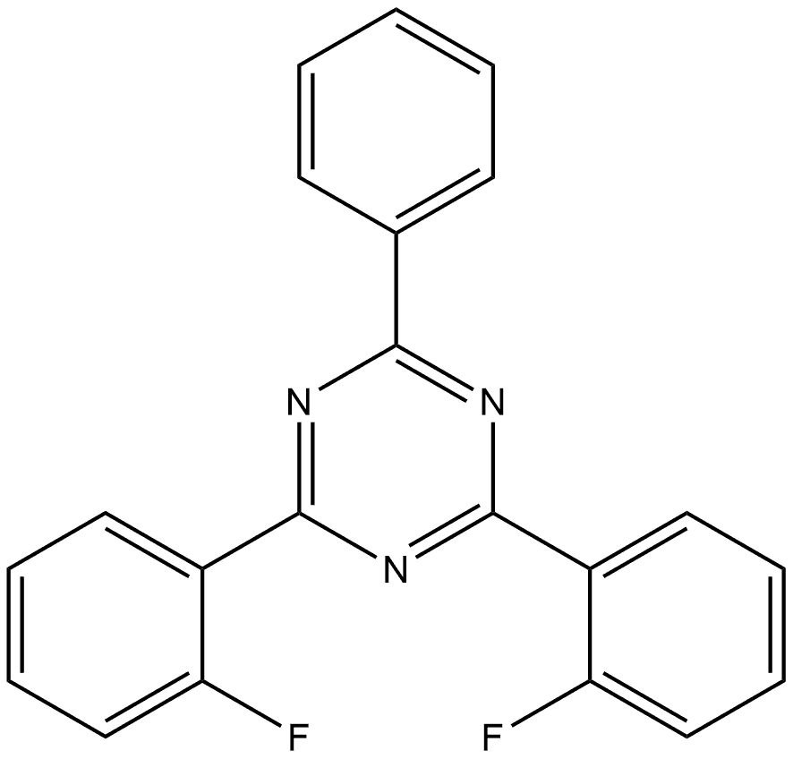 2,4-双(2-氟苯基)-6-苯基-1,3,5-三嗪 结构式