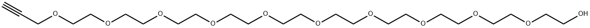 3,6,9,12,15,18,21,24,27,30-Decaoxatritriacont-32-yn-1-ol 结构式