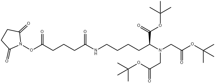 三叔丁酯-NTA-C5-琥珀酰亚胺酯 结构式