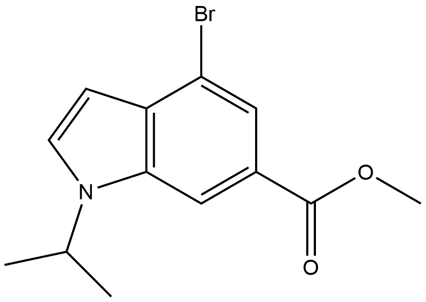 4-溴-1-异丙基-1H-吲哚-6-羧酸甲酯 结构式