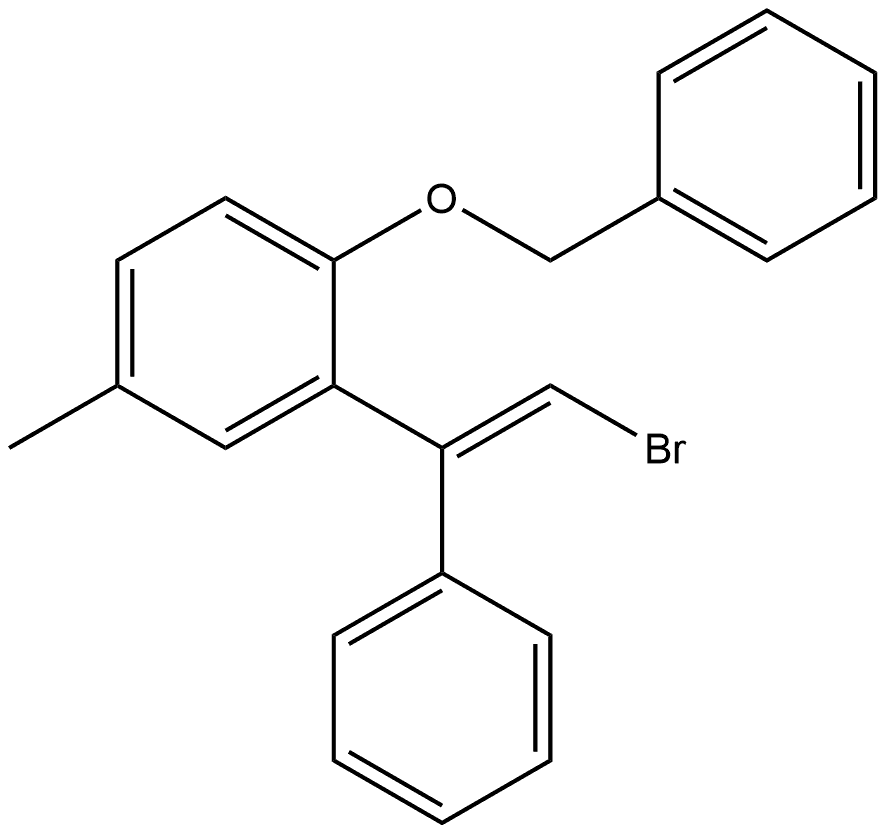 (Z)-1-苄氧基-2-(2-溴-1-苯基乙烯基)-4-甲基苯 结构式