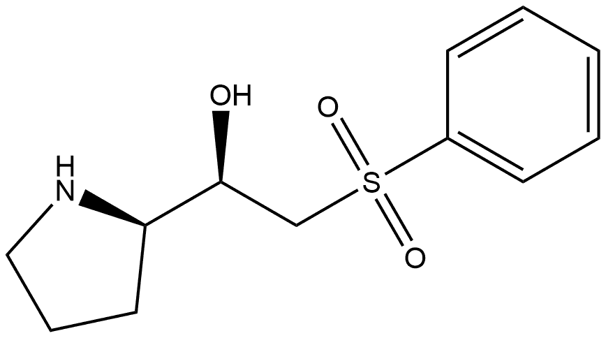 2-PYRROLIDINEMETHANOL, Α-[(PHENYLSULFONYL)METHYL]-, (ΑR,2R)- 结构式