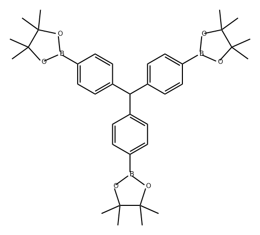1,3,2-Dioxaborolane, 2,2',2''-(methylidynetri-4,1-phenylene)tris[4,4,5,5-tetramethyl- 结构式
