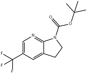 5-(Trifluoromethyl)-2,3-dihydropyrrolo[2,3-b]pyridine, N1-BOC protected 结构式