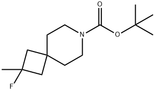 7-Azaspiro[3.5]nonane-7-carboxylic acid, 2-fluoro-2-methyl-, 1,1-dimethylethyl ester 结构式