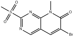 Pyrido[2,3-d]pyrimidin-7(8H)-one, 6-bromo-8-methyl-2-(methylsulfonyl)- 结构式