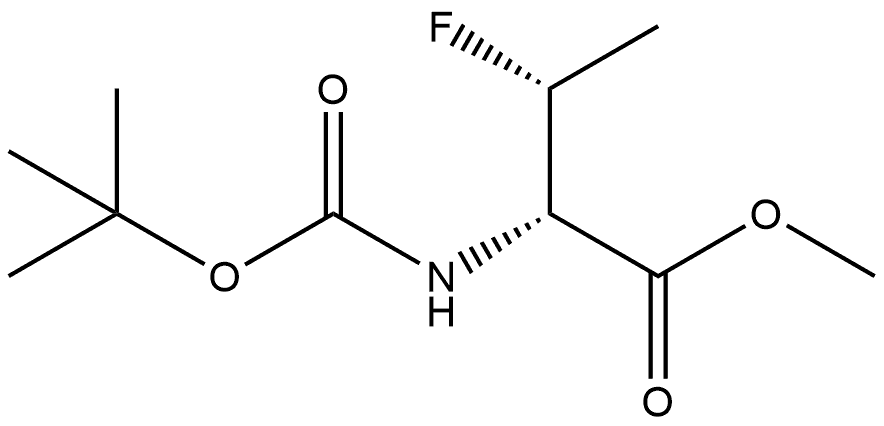 (2S,3R)-2-((叔丁氧羰基)氨基)-3-氟丁酸甲酯 结构式