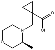 (S)-1-((3-甲基吗啉代)甲基)环丙烷-1-羧酸 结构式
