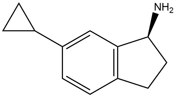 (S)-6-cyclopropyl-2,3-dihydro-1H-inden-1-amine 结构式