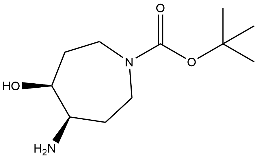 tert-butyl (4R,5S)-4-amino-5-hydroxyazepane-1-carboxylate 结构式