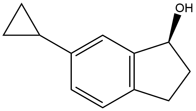 (S)-6-Cyclopropyl-2,3-dihydro-1H-inden-1-ol 结构式