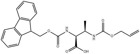 (2S,3R)-(Fmoc-amino)-3-allyloxy-carbonylaminobutyricacid,≥99%(HPLC,TLC) 结构式