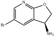 (S)-5-溴-2,3-二氢呋喃并[2,3-B]吡啶-3-胺 结构式