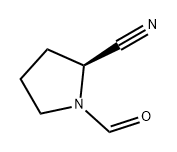2-Pyrrolidinecarbonitrile, 1-formyl-, (2S)- 结构式