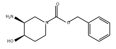 (3S,4R)-3-氨基-4-羟基哌啶-1-甲酸苄酯 结构式
