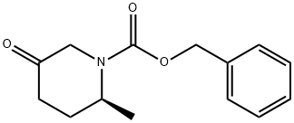 1-Piperidinecarboxylic acid, 2-methyl-5-oxo-, phenylmethyl ester, (2S)- 结构式