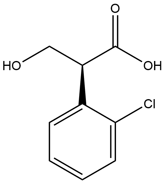 (S)-2-(2-氯苯基)-3-羟基丙酸 结构式
