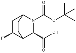 2-Azabicyclo[2.2.2]octane-2,3-dicarboxylic acid, 5-fluoro-, 2-(1,1-dimethylethyl… 结构式