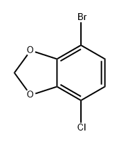 4-溴-7-氯苯并[D][1,3]二氧杂环戊烯 结构式