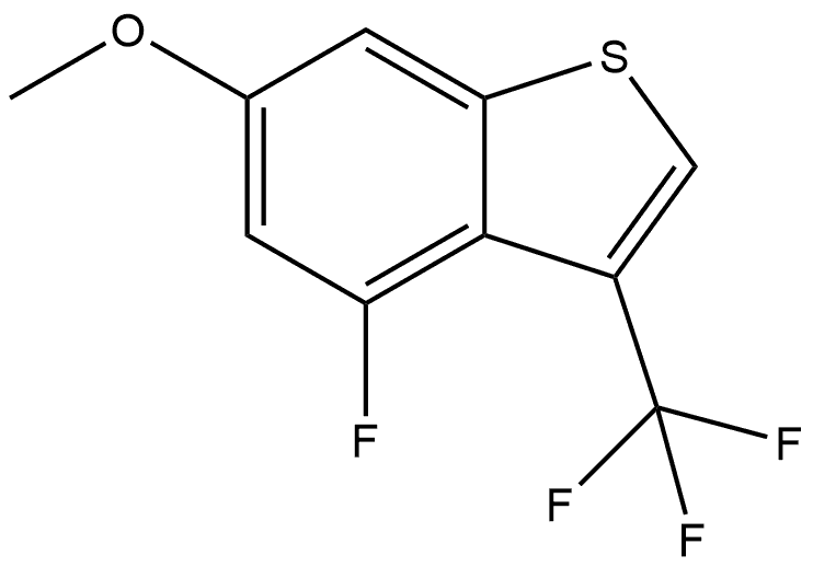 4-fluoro-6-methoxy-3-(trifluoromethyl)benzo[b]thiophene 结构式