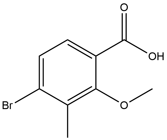 4-Bromo-2-methoxy-3-methylbenzoic acid 结构式