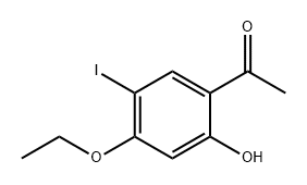 1-(4-乙氧基-2-羟基-5-碘代苯基)乙酮 结构式
