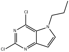 2,4-二氯-5-丙基-5H-吡咯并[3,2-D]嘧啶 结构式