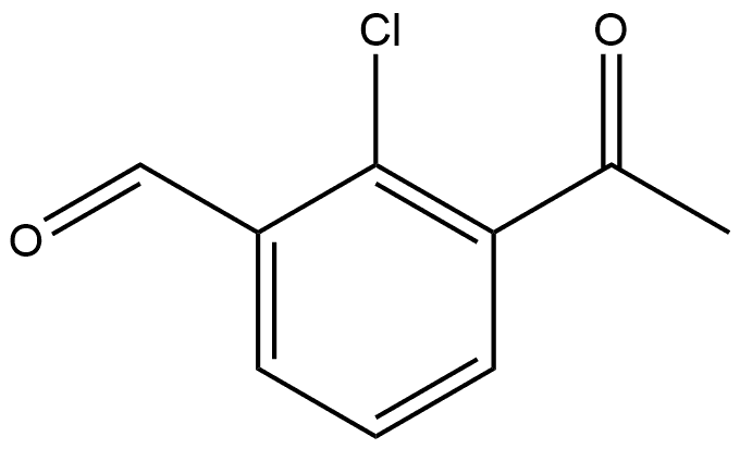 3-乙酰基-2-氯苯甲醛 结构式