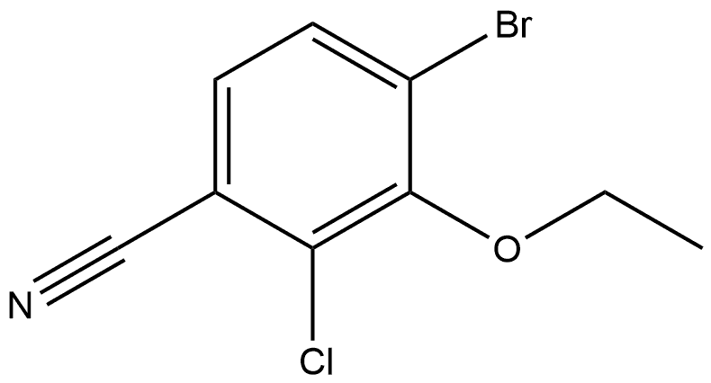 4-Bromo-2-chloro-3-ethoxybenzonitrile 结构式