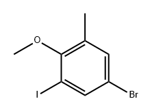 5-溴-1-碘-2-甲氧基-3-甲苯 结构式